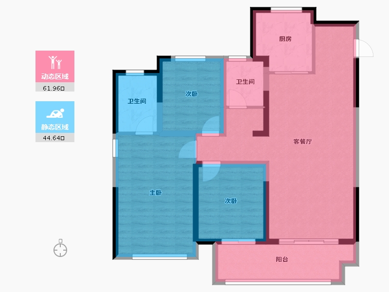 安徽省-宿州市-壹中状元府-95.20-户型库-动静分区