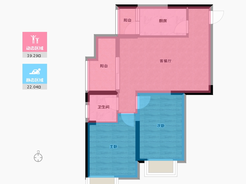 湖南省-长沙市-新里程潇湘名城-60.25-户型库-动静分区