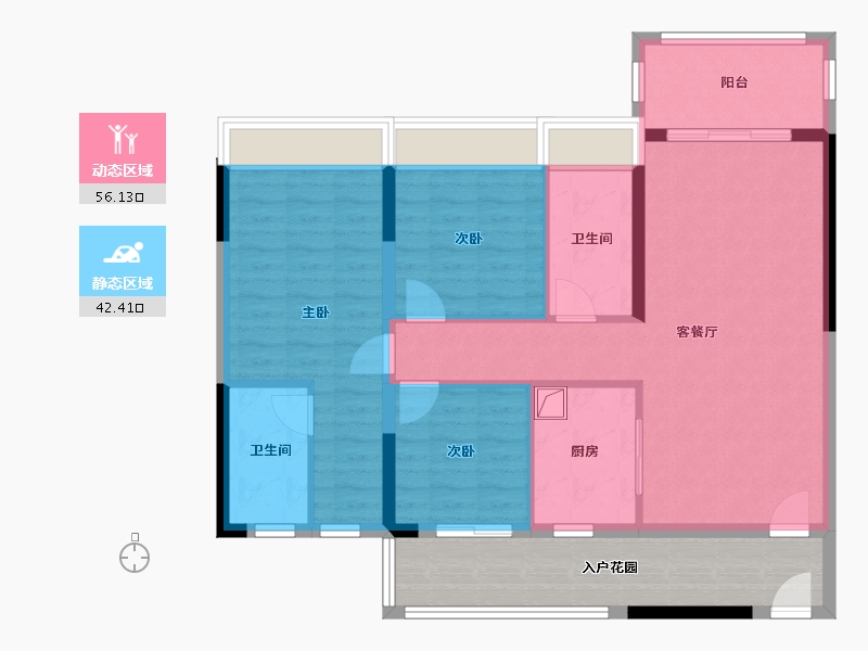 广东省-云浮市-翰林春天-101.00-户型库-动静分区