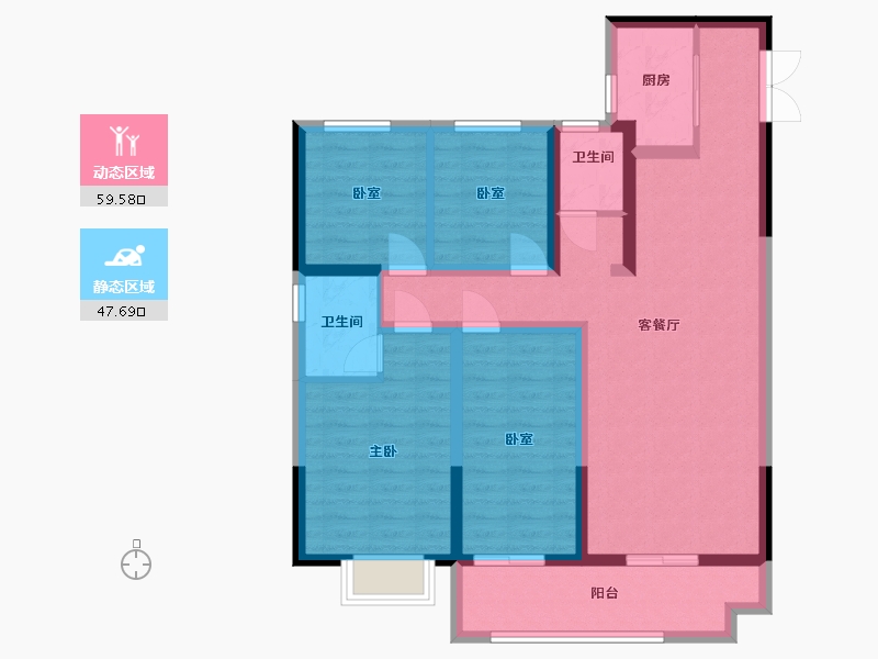 山西省-晋城市-中原盛世城-111.20-户型库-动静分区