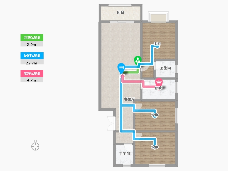 甘肃省-陇南市-明昊锦苑-107.00-户型库-动静线