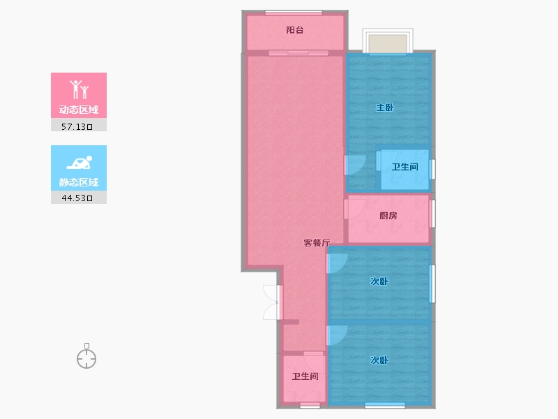 甘肃省-陇南市-明昊锦苑-107.00-户型库-动静分区