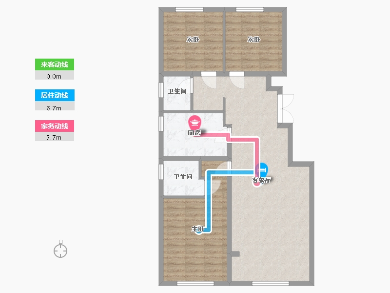 浙江省-台州市-金地翡翠云邸-85.00-户型库-动静线