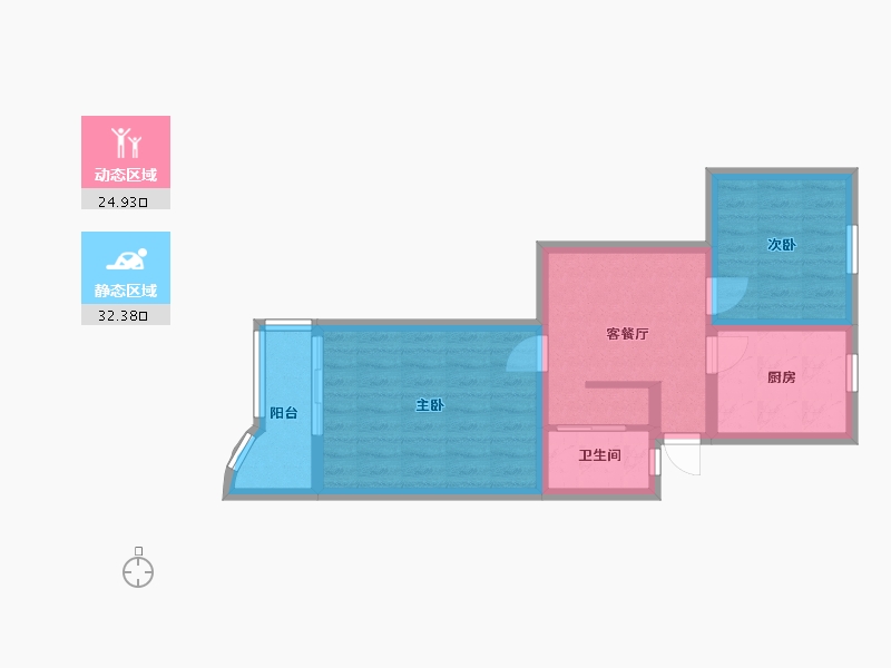 上海-上海市-梅苑一居-49.60-户型库-动静分区