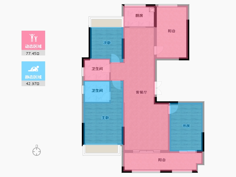 安徽省-滁州市-山河印-108.80-户型库-动静分区