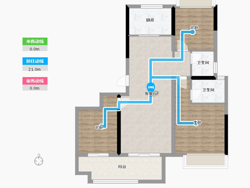 安徽省-阜阳市-阜阳吾悦广场-96.00-户型库-动静线