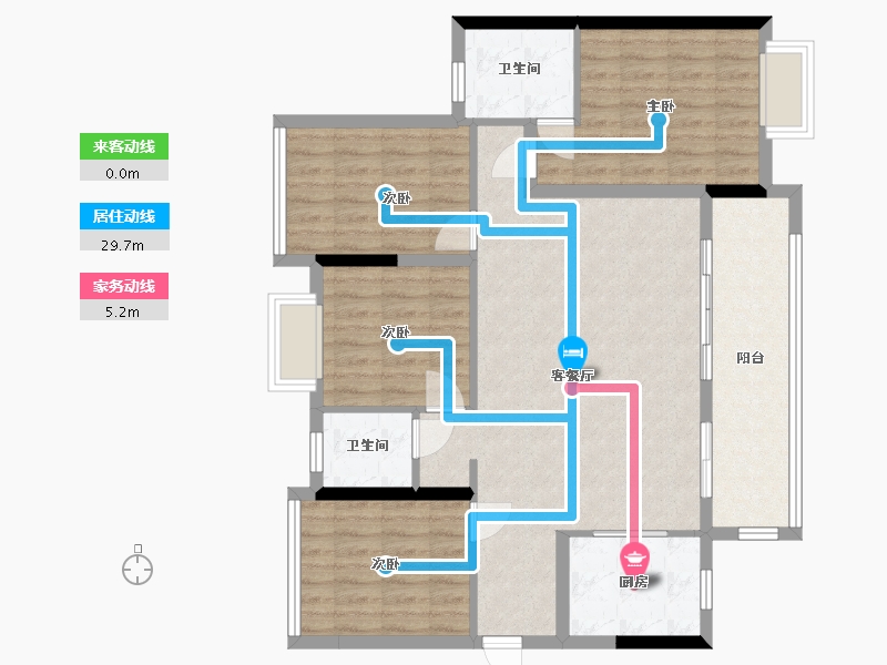 广西壮族自治区-桂林市-冠臻园-97.60-户型库-动静线