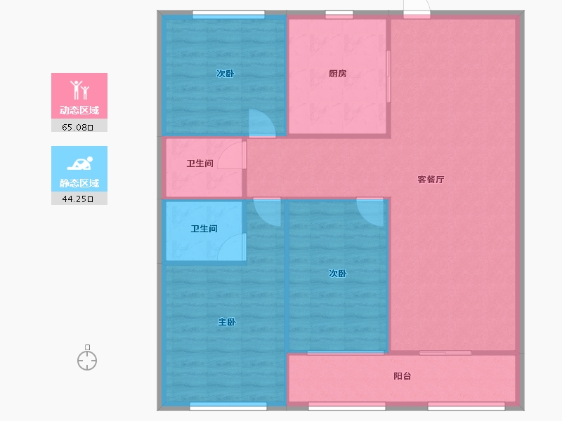 河南省-南阳市-锦绣前程二期-100.50-户型库-动静分区