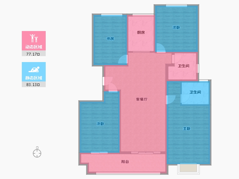 山东省-菏泽市-君子佳园-145.17-户型库-动静分区