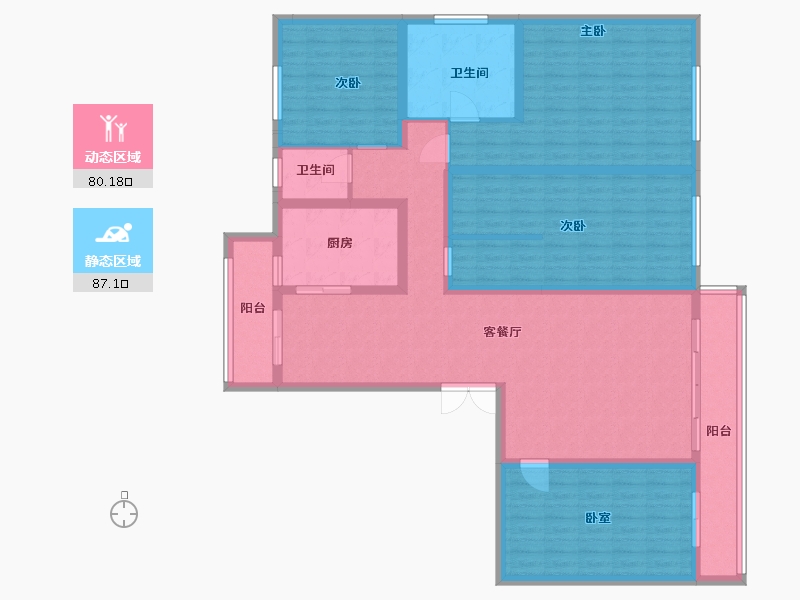 陕西省-西安市-荣民捌号-150.00-户型库-动静分区