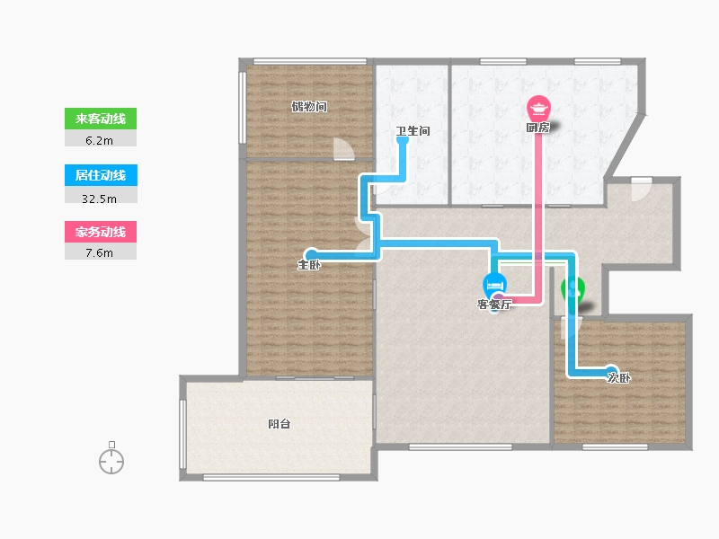 浙江省-嘉兴市-时代·阳光小区-217.00-户型库-动静线