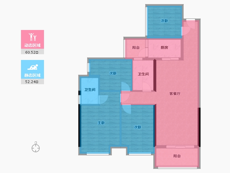 湖南省-衡阳市-大汉龙城-120.99-户型库-动静分区