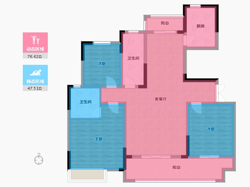 河南省-周口市-建业君望-109.60-户型库-动静分区