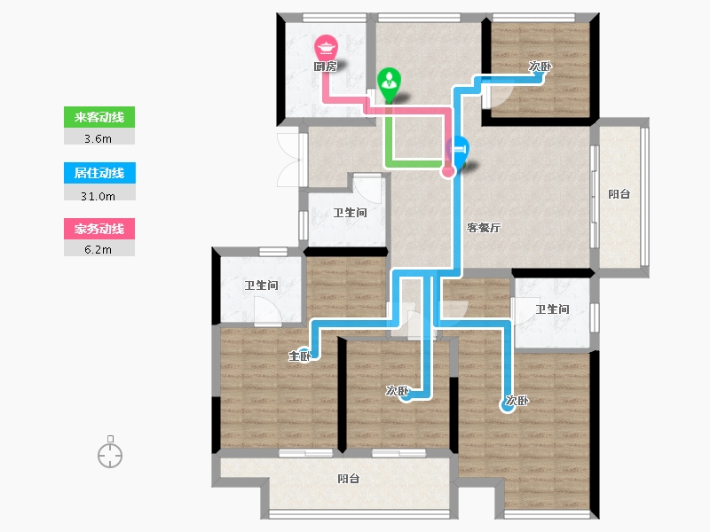 浙江省-嘉兴市-兴和苑-114.40-户型库-动静线