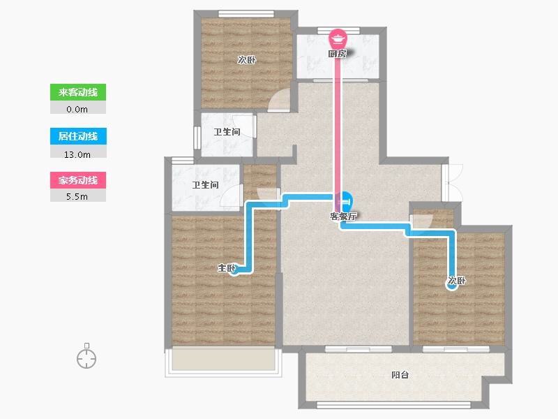 山东省-潍坊市-润城外滩华府-104.80-户型库-动静线