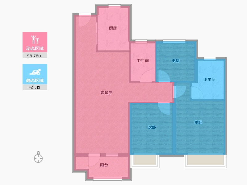 山东省-青岛市-云璟-92.00-户型库-动静分区