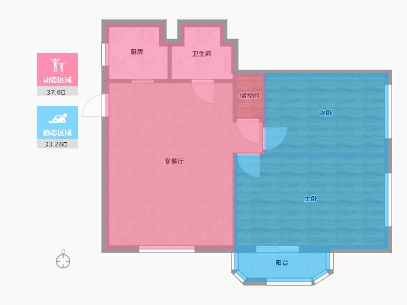 上海-上海市-远虹大厦-80.09-户型库-动静分区