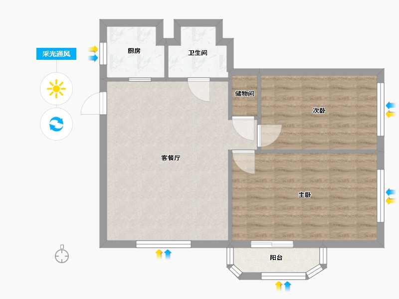 上海-上海市-远虹大厦-80.09-户型库-采光通风