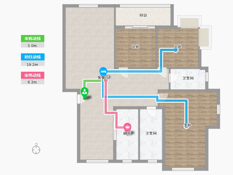 浙江省-绍兴市-华鸿水岸-137.00-户型库-动静线