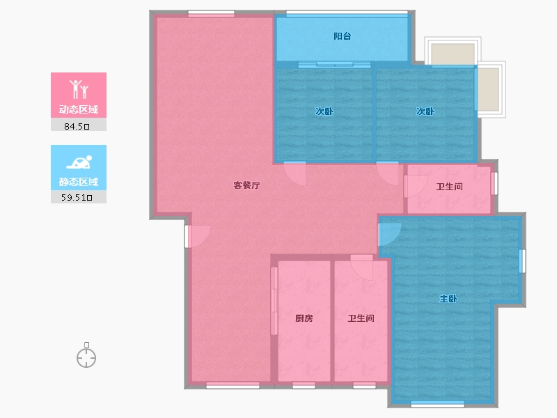 浙江省-绍兴市-华鸿水岸-137.00-户型库-动静分区