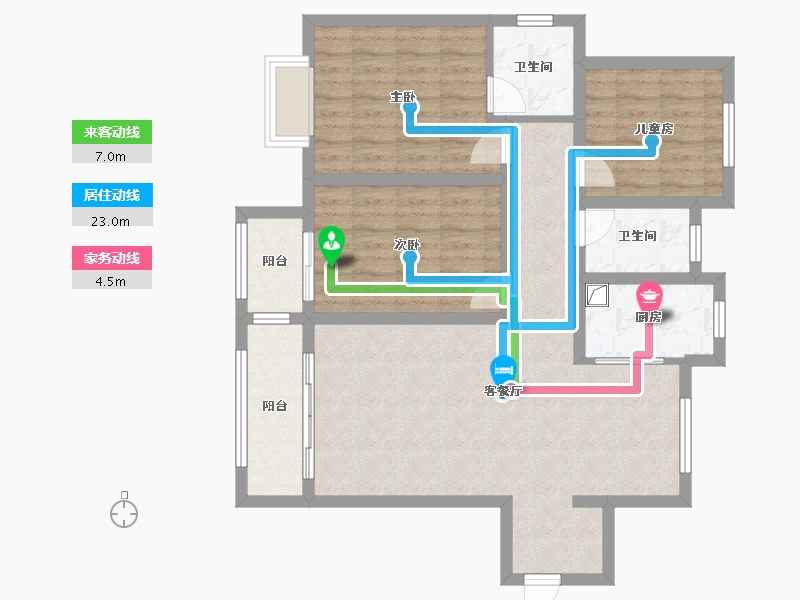 山东省-菏泽市-亿联世家-100.61-户型库-动静线