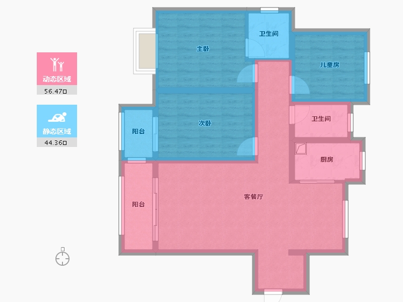 山东省-菏泽市-亿联世家-100.61-户型库-动静分区