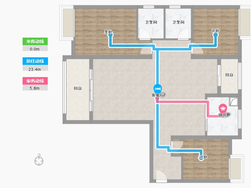 湖北省-武汉市-龙湖天玺-119.20-户型库-动静线