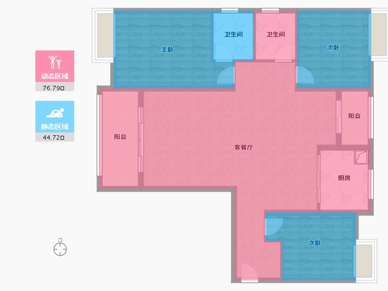 湖北省-武汉市-龙湖天玺-119.20-户型库-动静分区