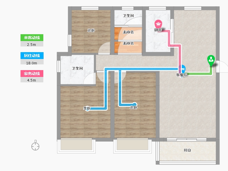 安徽省-淮北市-港利文庭雅苑-93.14-户型库-动静线