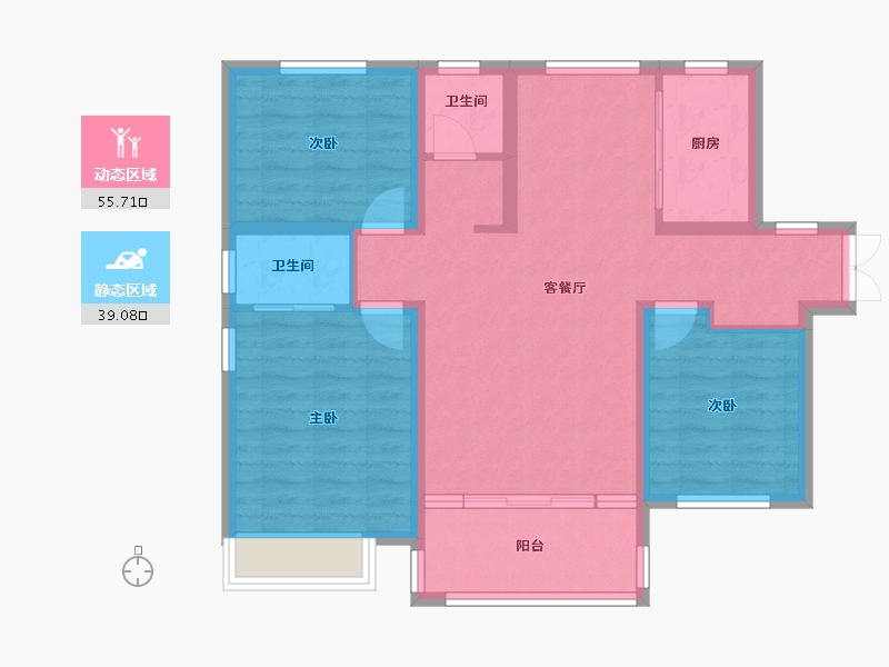 山西省-临汾市-合鑫泰和府-101.12-户型库-动静分区