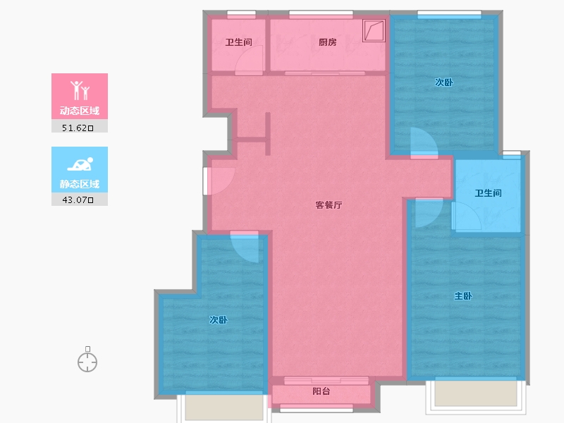 河北省-唐山市-润城府-92.26-户型库-动静分区