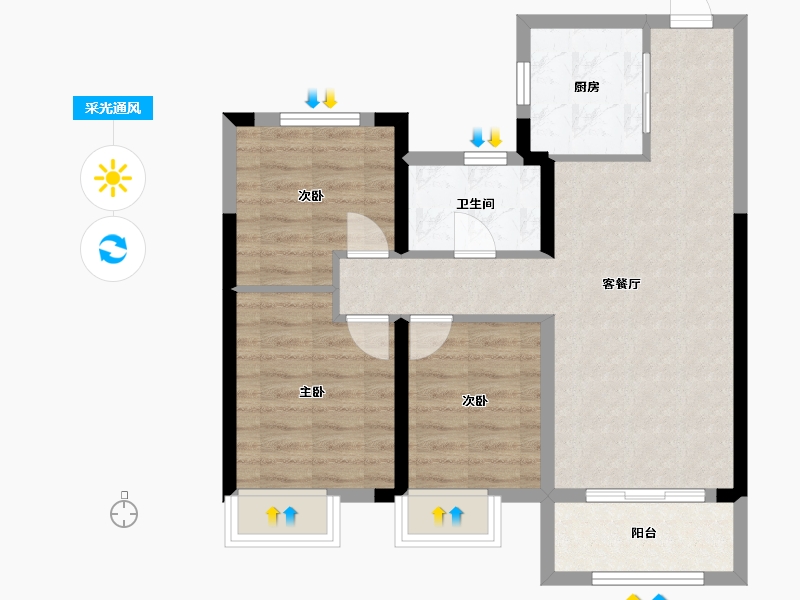 湖北省-武汉市-城投丰山府-79.22-户型库-采光通风