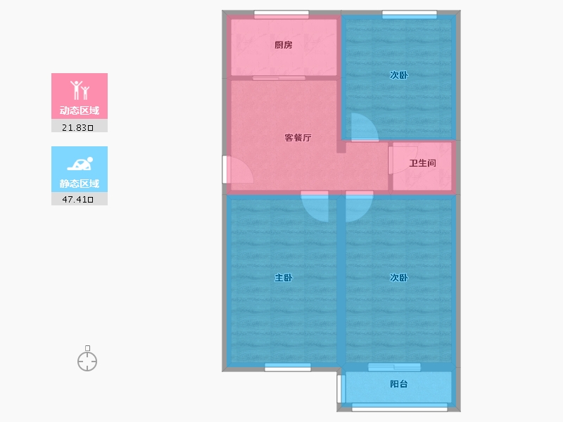 北京-北京市-红居南街1号院(南区)-60.02-户型库-动静分区