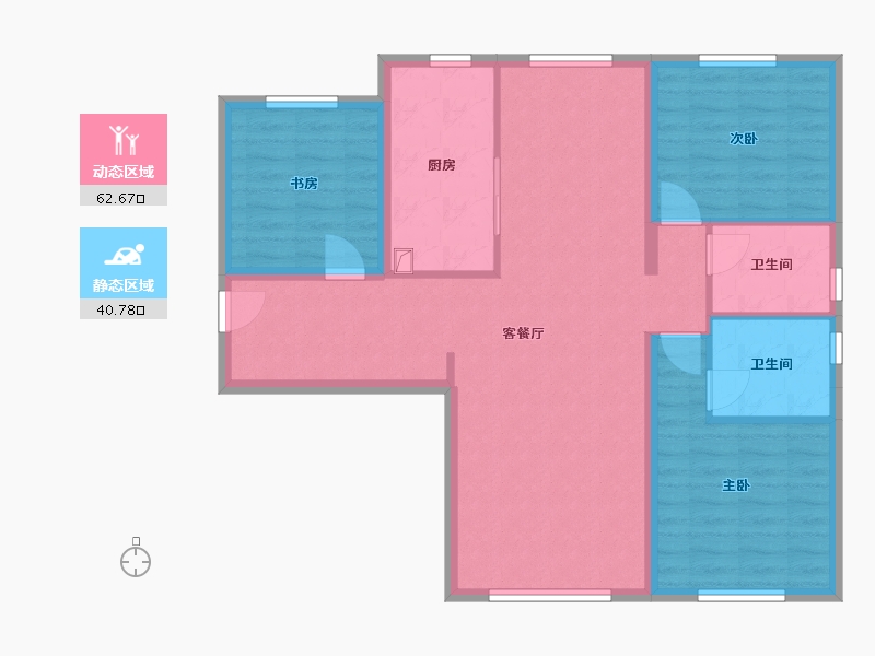 北京-北京市-园博园-105.60-户型库-动静分区