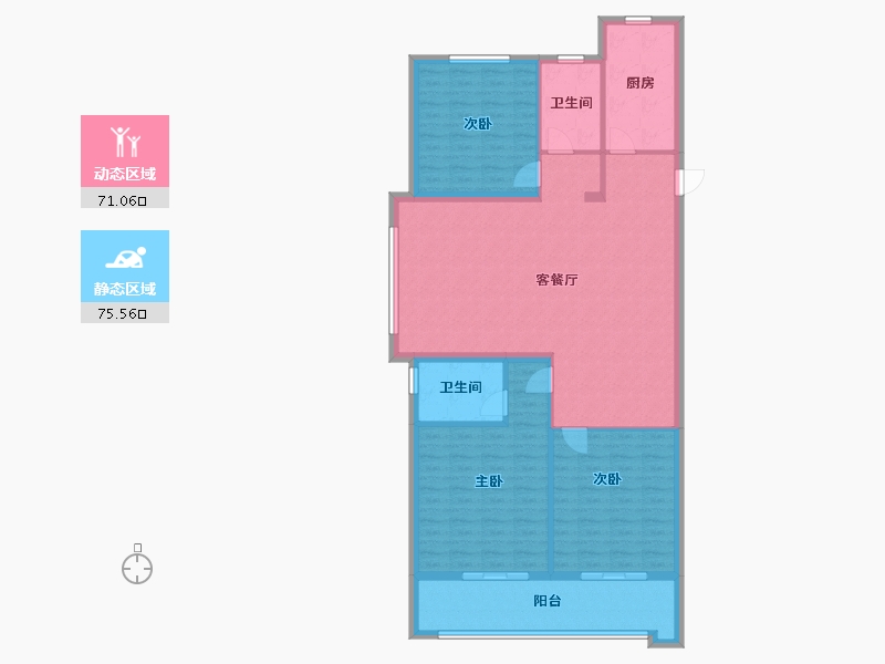 山东省-菏泽市-明泰第一城-134.69-户型库-动静分区