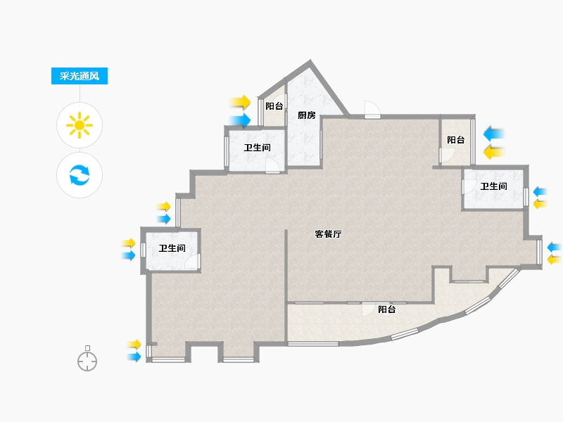 湖北省-武汉市-金沙泊岸-176.80-户型库-采光通风