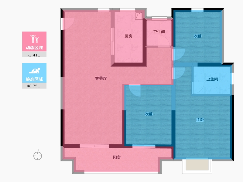 河南省-商丘市-绿洲凯旋府-100.10-户型库-动静分区