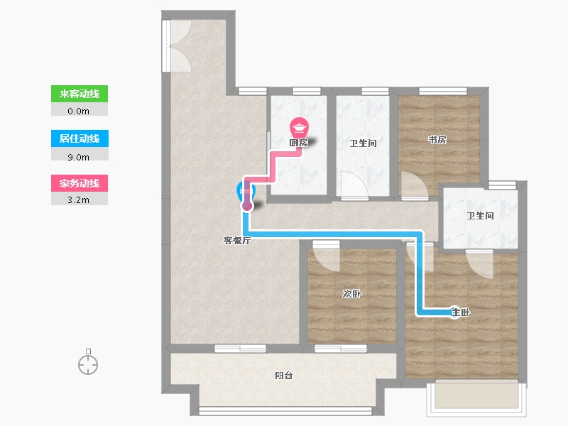 甘肃省-天水市-万达天御-88.00-户型库-动静线