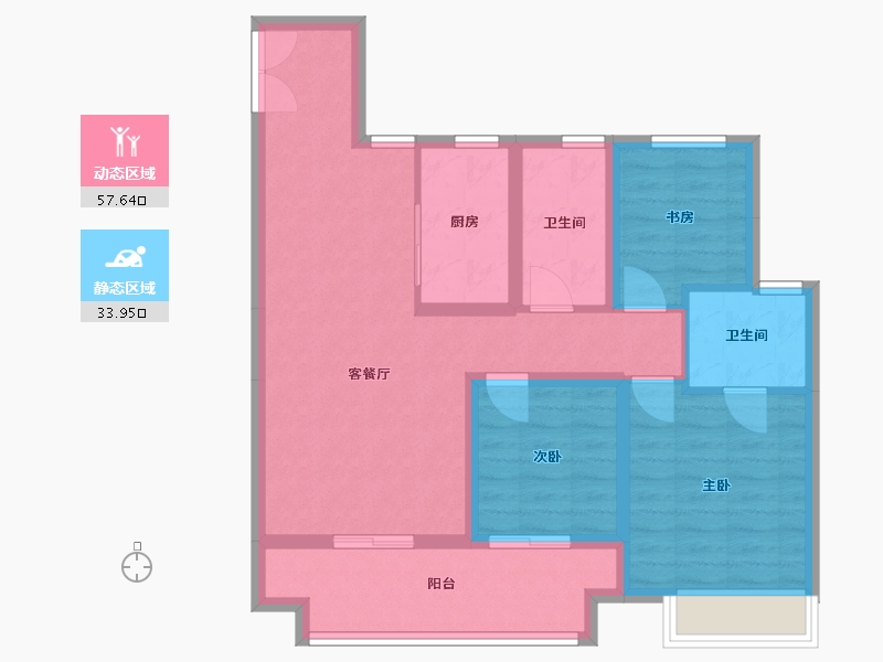 甘肃省-天水市-万达天御-88.00-户型库-动静分区