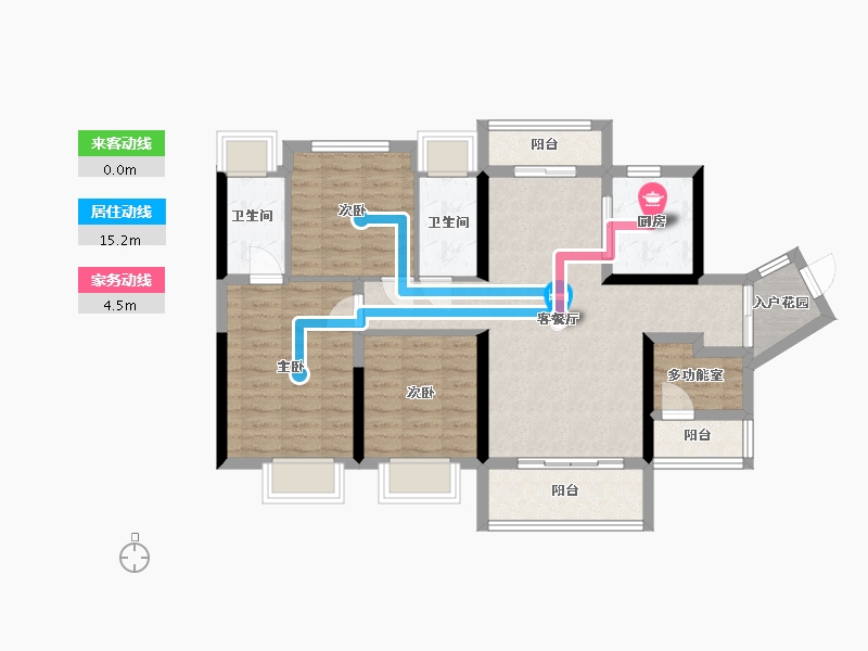 广东省-中山市-碧桂园卓越协信天际-135.20-户型库-动静线