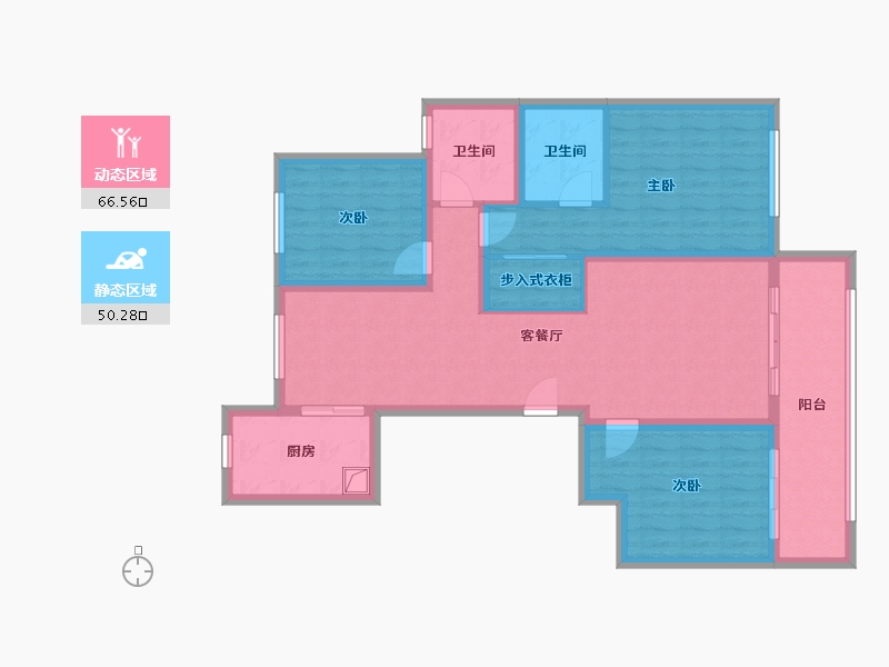 山东省-青岛市-融创都会中心-114.40-户型库-动静分区