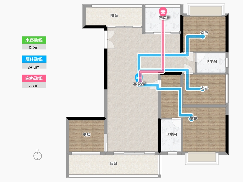 云南省-玉溪市-永佳壹城花园-136.96-户型库-动静线