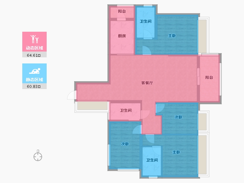 广东省-肇庆市-海缙蓝湾-136.00-户型库-动静分区