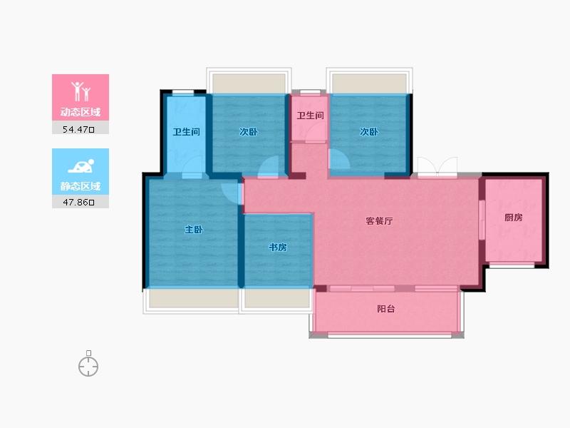 四川省-攀枝花市-花蔓邸-98.00-户型库-动静分区