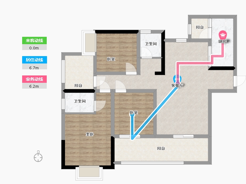 贵州省-铜仁市-元利山居-95.00-户型库-动静线