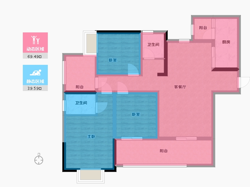 贵州省-铜仁市-元利山居-95.00-户型库-动静分区