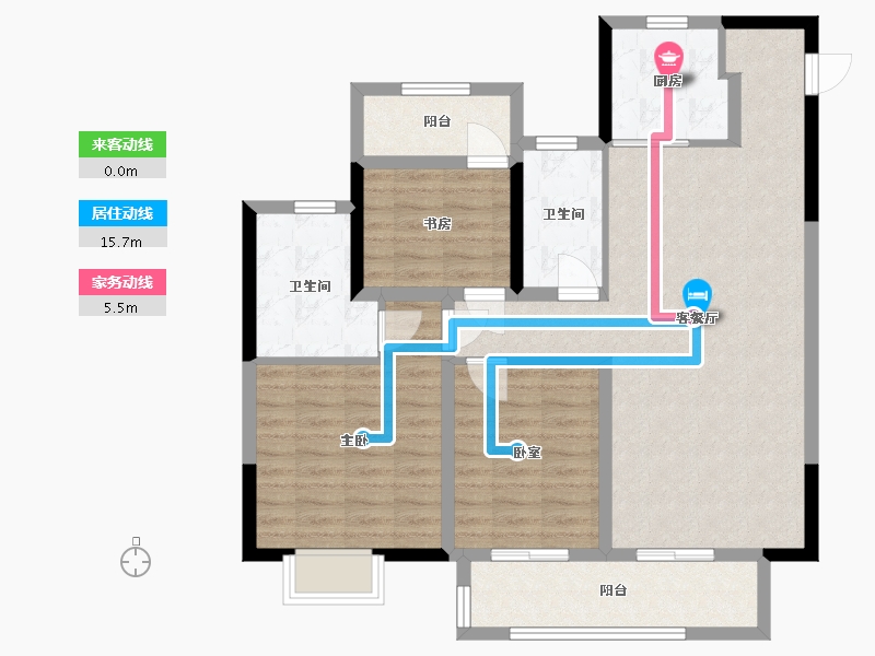 江苏省-盐城市-在水一方-95.00-户型库-动静线