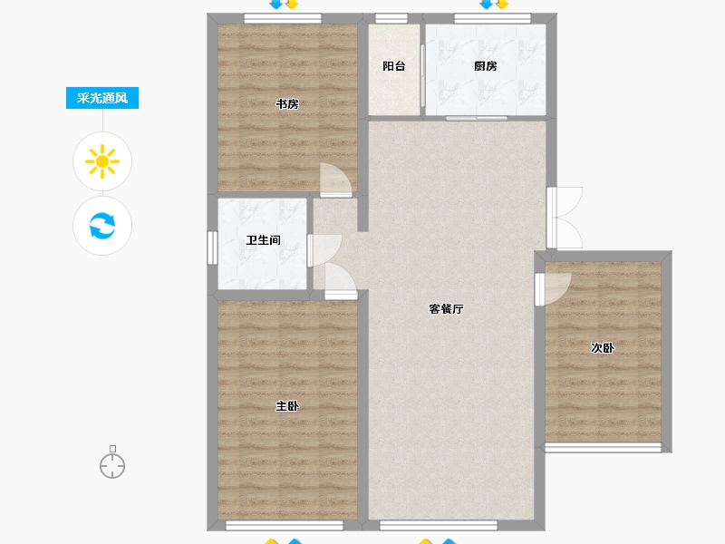 内蒙古自治区-锡林郭勒盟-宜居佳苑-116.00-户型库-采光通风