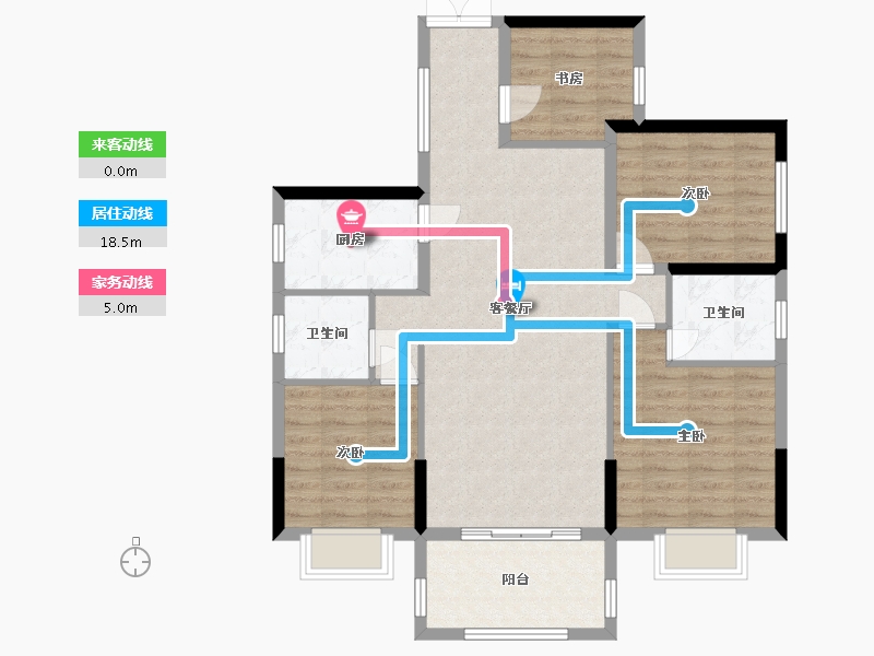 湖南省-永州市-道州印象-97.60-户型库-动静线