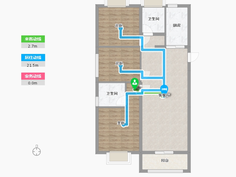 湖北省-武汉市-龙湖春江郦城-93.70-户型库-动静线